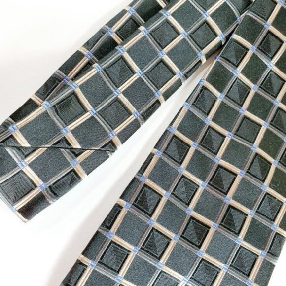 Michael Kors Neck Tie Silk Mens Geometric Square Business Regular Accessories - Picture 5 of 7